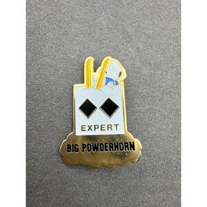 1958 Snoopy Peanuts Pin Big Powderhorn Expert Double Black Diamond Retro 80s